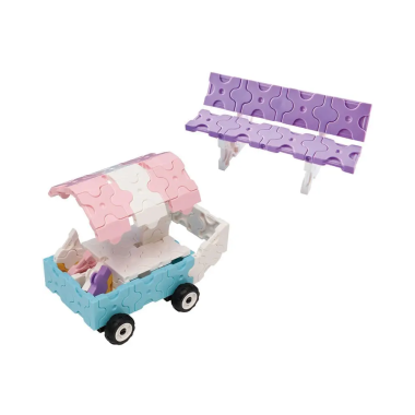 LaQ konstruktorius vaikams Ice Cream Wagon - Lavinamieji japoniški konstruktoriai vaikams