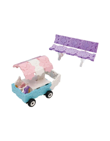 LaQ konstruktorius vaikams Ice Cream Wagon - Lavinamieji japoniški konstruktoriai vaikams