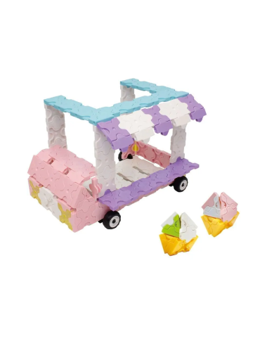 LaQ konstruktorius vaikams Ice Cream Wagon - Lavinamieji japoniški konstruktoriai vaikams