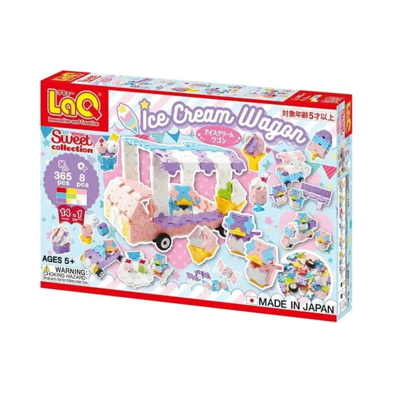 LaQ konstruktorius vaikams Ice Cream Wagon - Lavinamieji japoniški konstruktoriai vaikams