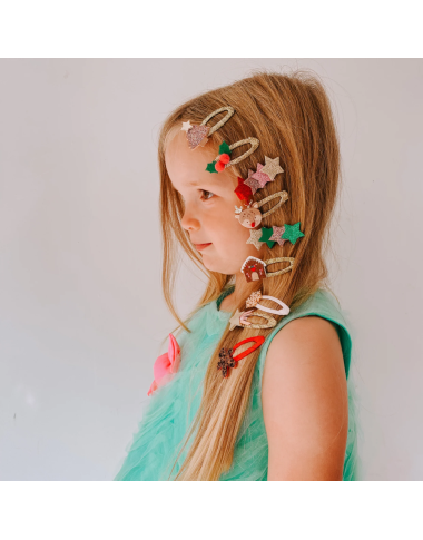 Plaukų segtukai Imbieriniai nameliai  - Aksesuarai mergaitėms