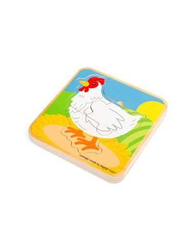 Bigjigs gyvenimo rato dėlionė Višta - Medinės dėlionės vaikams