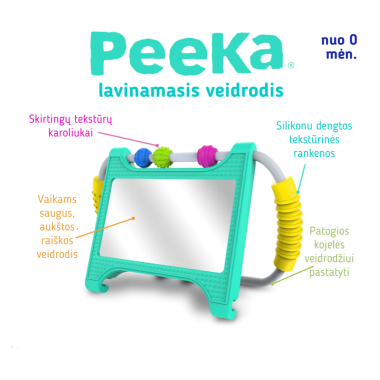Möbi lavinamasis veidrodis kūdikiams - Lavinamieji žaislai kūdikiams
