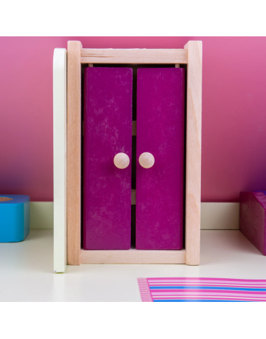 Bigjigs medinių baldų rinkinys lėlėms - Lėlių namai