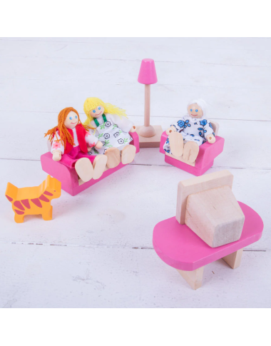 Bigjigs medinės šeimos figūrėlės - Lėlių namai