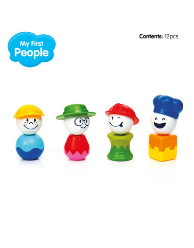 SmartMax magnetinės kaladėlės My First People -  Lavinamieji žaislai vaikams nuo 1 metų