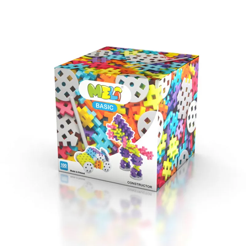 Meli Basic konstruktorius (100 el.) - Konstruktoriai vaikams Meli Basic konstruktorius (100 el.) - Konstruktoriai vaikams