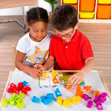 Miniland lavinamasis žaidimas Skaičiuok ir rūšiuok mašinas - Lavinamieji žaislai vaikams nuo 3 metų