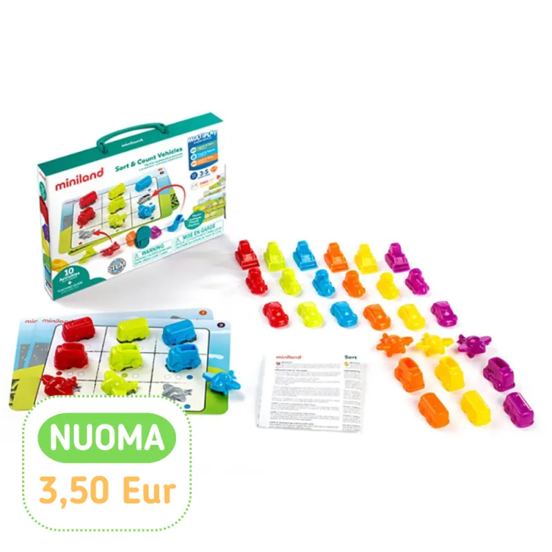 Mašinų skaičiavimo žaidimas - Žaislų nuoma vaikams Mašinų skaičiavimo žaidimas - Žaislų nuoma vaikams