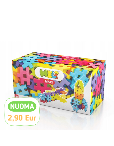 Meli Maxi konstruktorius (50 el.) - Vaflinės kaladėlės vaikams nuo 1 metų