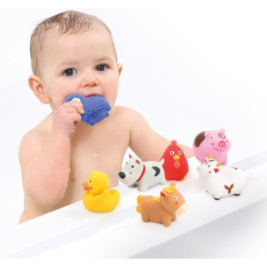 Ludi vonios žaislai Ūkio gyvūnai (7 vnt.) - Vonios žaislai vaikams