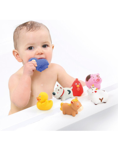 Ludi vonios žaislai Ūkio gyvūnai (7 vnt.) - Vonios žaislai vaikams