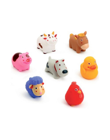 Ludi vonios žaislai Ūkio gyvūnai (7 vnt.) - Vonios žaislai vaikams
