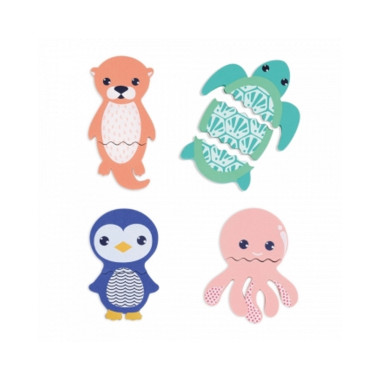 Ludi vonios žaidimas-dėlionė (10 el.) - Vonios žaislai vaikams