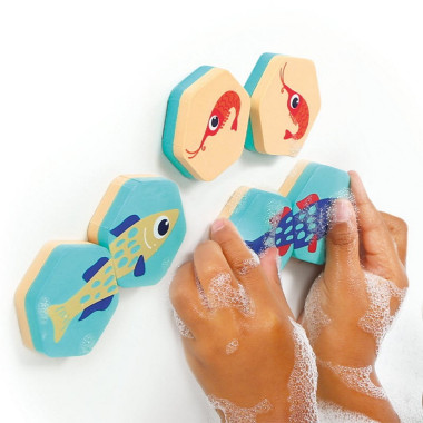 Ludi vonios žaidimas-dėlionė Memo (24 el.) - Vonios žaislai vaikams