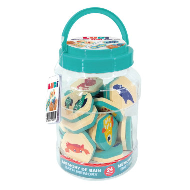 Ludi vonios žaidimas-dėlionė Memo (24 el.) - Vonios žaislai vaikams