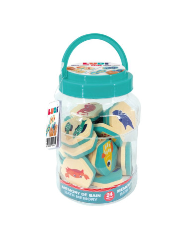 Ludi vonios žaidimas-dėlionė Memo (24 el.) - Vonios žaislai vaikams