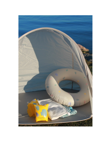 Rusvas pripučiamas plaukimo ratas vaikams (3-6 m)