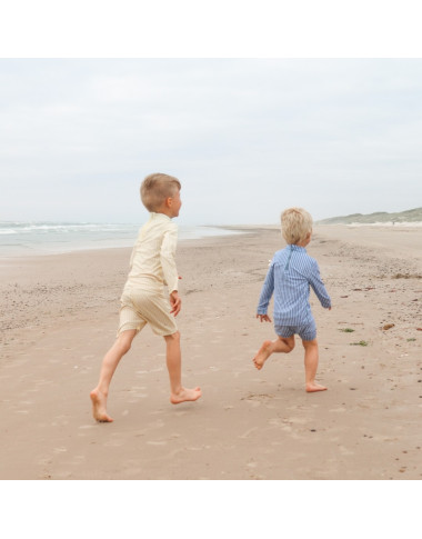 Mėlyni maudymosi marškinėliai vaikams 1-4 metų