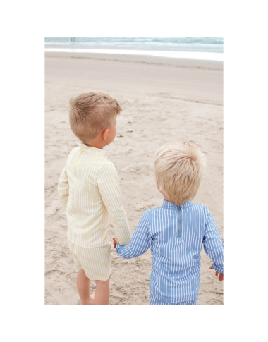 Mėlyni maudymosi marškinėliai vaikams 1-4 metų