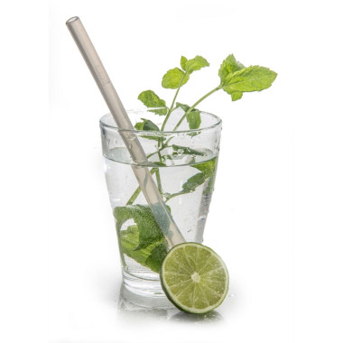 Fommi daugkartiniai silikoniniai šiaudeliai su laimu ir mėta