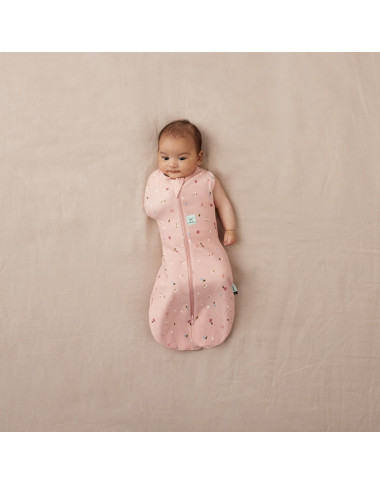 ergoPouch Swaddle rausvas su gėlytėmis miegmaišis kūdikiui 0.2TOG (3-6 mėn.)