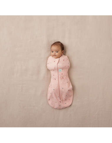 ergoPouch Swaddle rausvas su gėlytėmis miegmaišis kūdikiui 0.2TOG (3-6 mėn.)