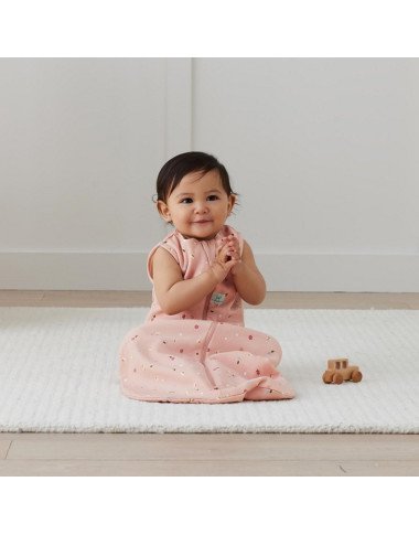 ergoPouch rausvas su gėlytėmis miegmaišis kūdikiui 1.0TOG (8-24 mėn.)