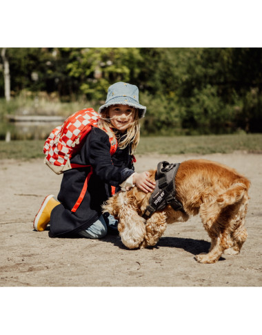 Pick & Pack kuprinė pradinukams Raudoni langeliai, M iš priekio