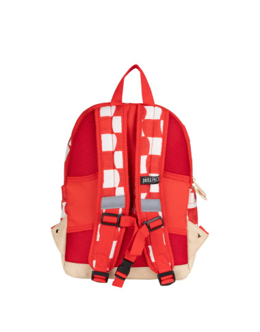 Pick & Pack kuprinė pradinukams Raudoni langeliai, M iš priekio