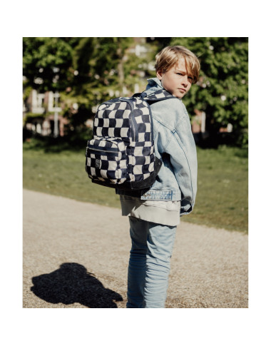 Pick & Pack kuprinė pradinukams Mėlyni langeliai, M iš priekio