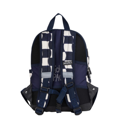 Pick & Pack kuprinė pradinukams Mėlyni langeliai, M iš nugaros