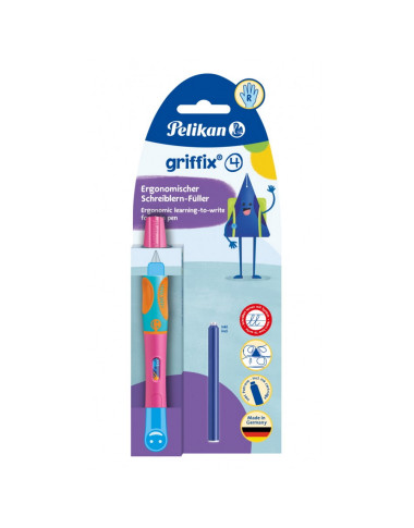 Pelikan Griffix-4 plunksnakotis M, Lovely pink (R)