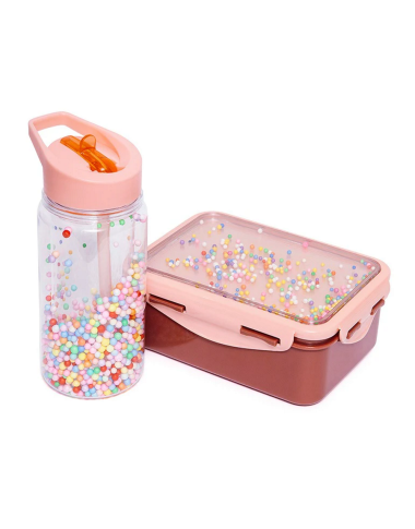 Vaikiška gertuvė su šiaudeliu Burbuliukai (300 ml) atidarytu šiaudeliu