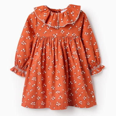 ZIPPY oranžinė suknelė Gėlytės (6/9-24/36 mėn) iš priekio