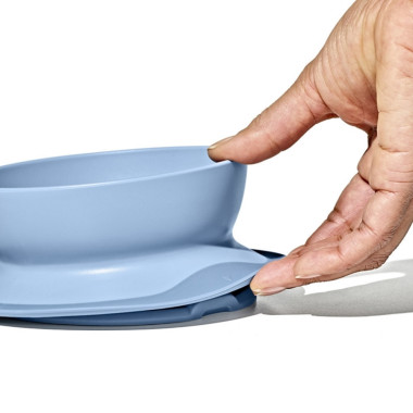 OXO prilimpantis dubenėlis Melsvas atlipinamas nuo stalo