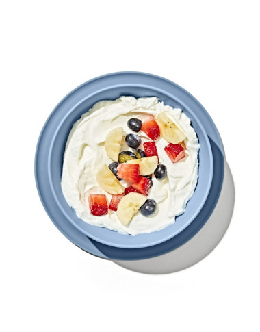 OXO prilimpantis dubenėlis Melsvas iš šono