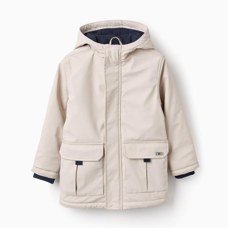 ZIPPY šviesi lietaus striukė berniukui (3/4-13/14 m) iš priekio