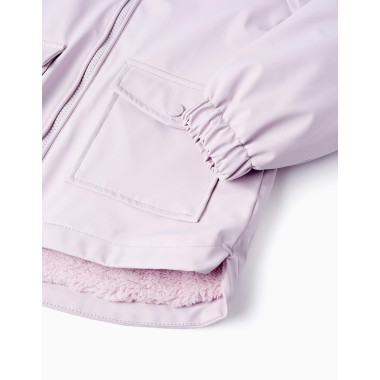 ZIPPY alyvinė lietaus striukė mergaitei (3/4-13/14 m) ir arti, matosi kišenė