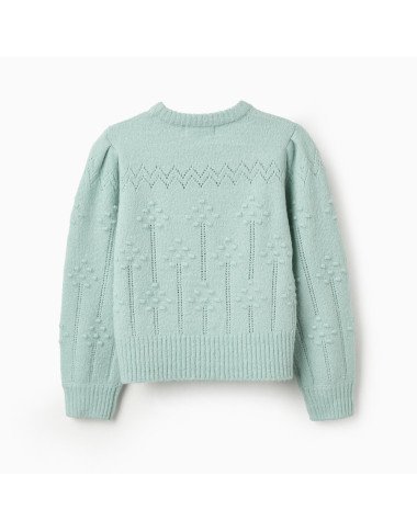 ZIPPY žalsvas megztukas mergaitei (3/4-13/14 m) iš priekio ZIPPY žalsvas megztukas mergaitei (3/4-13/14 m) iš priekio