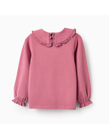 ZIPPY rausvi marškinėliai ilgomis rankovėmis (3/4-11/12 m) iš priekio