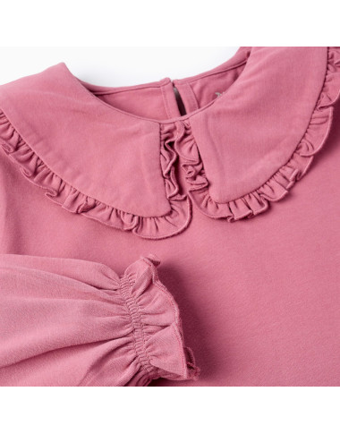 ZIPPY rausvi marškinėliai ilgomis rankovėmis (3/4-11/12 m) iš priekio