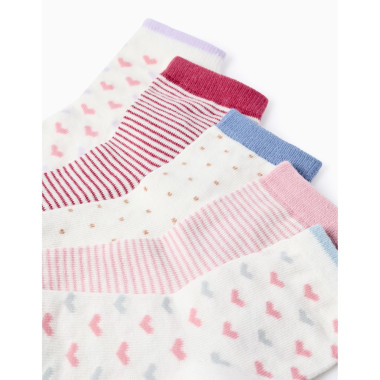 ZIPPY kojinės mergaitei Širdelės, 5 poros (15-37) iš arti