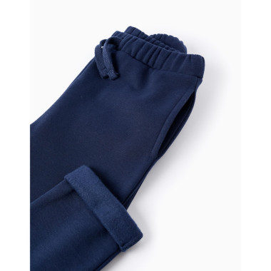 ZIPPY tamsiai mėlynas kostiumėlis (3/4-13/14 m) iš arti, matosi kelnių juosmuo