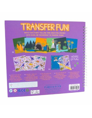 Spalvinimo knygelė su perkeliamais paveikslėliais Dinozaurai - viršelis