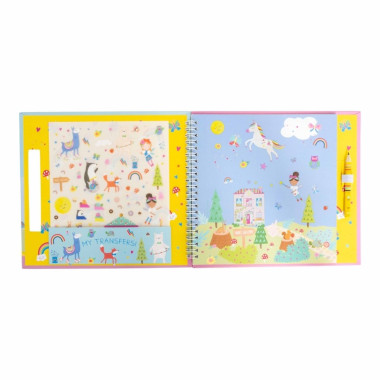 Spalvinimo knygelė su perkeliamais paveikslėliais Fėjos, matosi fėjos