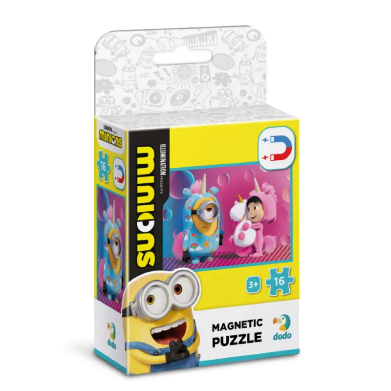 Dodo magnetinė Minions dėlionė Vienaragiai (16 el.) pakuotėje