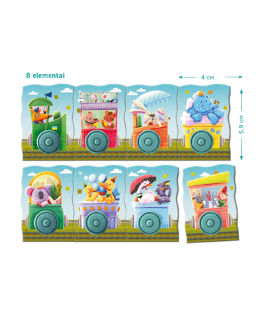 Dodo magnetinė dėlionė Traukinys (8 el.)