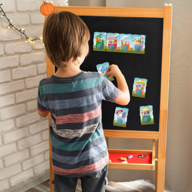 Dodo magnetinė dėlionė Traukinys (8 el.) vaiko dėliojama ant magnetinės lentos