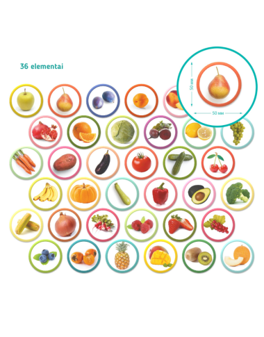 Dodo magnetukai Vaisiai ir daržovės (36 el.)